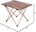 Alpcour Portable Camping Table – Lightweight, Compact Folding Side Table in a Bag with Aluminum Top & Heavy Duty Hinge for Easy Travel & Storage – Great for Outdoor BBQ, Backpacking, Tailgate & More