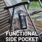 TIMBER RIDGE Foldable Padded Rocking Chair Set of 2 for Outdoor, High Back and Heavy Duty, Portable for Camping, Patio, Lawn, Garden, Yard or Balcony, Supports 300lbs, Brown