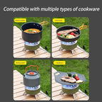 Camping Stove, Portable Lightweight Backpacking Stove with EVA Bag and Piezo Ignition, Foldable 3 in 1 Gas Stove Burner for Outdoor Picnic Cooking and Hiking (Small)