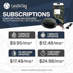 LandAirSea Overdrive Permanent GPS Tracker - Includes Waterproof Hardwire Kit and Permanent Mount. Perfect for Long-Term Tracking of Equipment, Vehicles, and More. Real-Time Global Tracking.