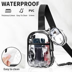 Waterproof Clear Bag for Stadium Events, Women's Crossbody Clear Sling Bag with Coin Wallet, Shoulder Bag for Daily Use