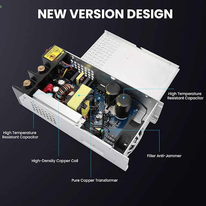 110V to 12V DC Converter 83.3A 1000W Power Supply, 120V to DC 12v Converter 83.3A Power Supply 1000W for RV, Pump, LED Strip, LCD Monitor