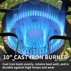 SKOK 200,000 BTUs High Pressure Single Burner Propane Camping Stove - Portable Outdoor Stove for Outdoor Cooking, Backyard, Picnic