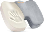 SAIREIDER Seat Cushions for Office Chairs, Memory Foam Coccyx Cushion Pads for Tailbone Pain, Sciatica Relief Pillow, Car Seat Cushion, Correct Sitting Posture (Grey)