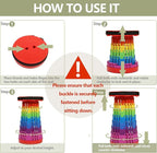 2025 Collapsible Stool Chair, Upgraded Folding Stool for Adults Lightweight, Sturdy, Adjustable, Portable, Foldable Seat Sturdy Stools for Outdoor Camping Fishing Hiking Gardening BBQ