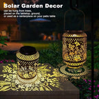 Hummingbird Solar Lanterns Outdoor Waterproof Garden Decor Women Birthday Gifts for Mom Grandma Sister Metal Hanging Solar Lights for Yard Patio Backyard Lawn Porch Decorations