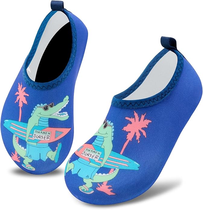 Deevike Kids Water Shoes Boys Grils Barefoot Quick Dry Aqua Socks Beach Shoes for Toddler Sports Swim Surf Outdoor Walking