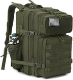 QT&QY 25L/45L Military Tactical Backpack For Men Molle Daypack 3 Day Bug Out Bag Hiking Rucksack With Bottle Holder