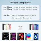 10FT for iPhone 17 16 15 Original Charger Fast Charging, Long USB C to C Charger Cable Cord with 20W Type C Fast Charger Block for iPhone 17 Pro Max/17Pro/16e/16 Pro/16 Plus/15/15 Pro max,iPad 3Pack