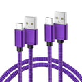 Basesailor for iPhone 17 16 Pro Max Charger Cord,USB to USB C Cable,Type C Charging Power Cord for Apple 17e 15 iPad 10 Air 4 5,Samsung Galaxy S26 S25 S24 S23,Purple,2Pack 3.3FT(1M)