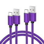 Basesailor for iPhone 17 16 Pro Max Charger Cord,USB to USB C Cable,Type C Charging Power Cord for Apple 17e 15 iPad 10 Air 4 5,Samsung Galaxy S26 S25 S24 S23,Purple,2Pack 3.3FT(1M)