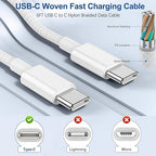 iPhone 17 16 Charger,2Pack USB C Wall Charger Block Chargers Fast Charging with 10FT USBC to C Woven Cable for iPhone 17/17 Pro/17 Pro Max/17 Air/iPhone 16/16 Plus/16 Pro Max/16E/15/15 Pro,iPad Pro
