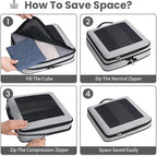 8 Set/6 Set/4 Set Compression Packing Cubes for Travel, Lightweight Vacation Travel Essentials, Travel Accessories for Suitcase Organizer Bags Set, Durable Luggage Organizer