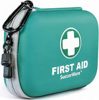 150 Pieces Mini First Aid Kit - Small Medical Kit with Hard Shell - Emergency First Aid Kit for Car, Travel, Home, Outdoor, Office, Camping, Hiking (Green)