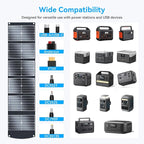 Extreme Lightweight and Compact Foldable Ecosonique 100W Portable Solar Panels Charger for Camping Power Station, Solar Generators, Cell Phones with USB QC3.0, Type-C PD3.0, Anderson and XT60 DC 20V