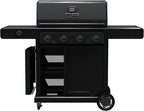Charbroil Pro Series with Amplifire Infrared Technology 4-Burner Propane Gas Grill Cabinet with Side Burner, Black - 463281024