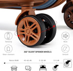 Kono Carry On Luggage Set Lightweight Airline Approved Carry On Suitcase with TSA Lock Spinner Wheels Durable Luggage Hardside Apricot Blue