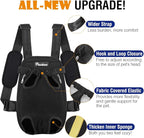 Pawaboo Pet Carrier Backpack, Adjustable Pet Front Cat Dog Carrier Backpack Travel Bag, Legs Out, Easy-Fit for Traveling Hiking Camping for Small Medium Dogs Cats Puppies 8-12lbs, Large, Black