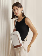 CLUCI Crossbody Bags for Women Men,Leather Sling Bag Cross Body Backpack for Woman Gifts for Women Birthday Unique