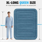 Queen Air Mattress with Built-in Pump,Fast & Easy Inflation/Deflation Inflatable Mattress, Foldable Blow Up Mattress with Storage Bag, Inflatable Bed for Home, Camping & Guests