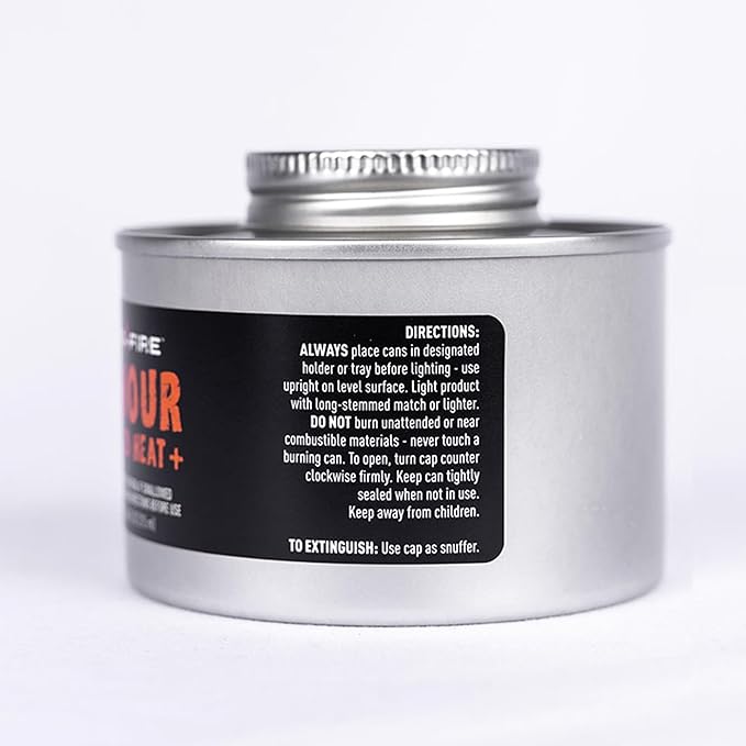 InstaFire 6-Hour Canned Heat (24 Cans), Canned Heat for Cooking, Canned Heat for Food, Heat for Camping, Heat for Camp Stove, Indoor Heat, Nontoxic Heat, Emergency Heat, Heat for Emergency