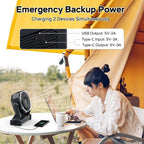 LED Lantern with Camping Fan, 20000mAh Rechargeable Portable Fan, 58H Cooling, Tilt Head, 4 Speed Floor Fan with LED Light and Hook for Tent Car Travel Jobsite Fishing Outdoor Hurricane Power Outage