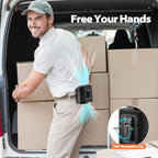 Portable Waist Fan - 14500mAh Rechargeable Battery, 67Hrs Cooling Belt Fan, 5 Powerful Speed & 360° Rotatable, Hands Free Clip On Waist With LED Light for Work Gift Camping Travel Outdoor