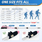 Lightweight Collapsible Kids Hiking Poles - Retractable Kids Hiking Stick, Telescoping Aluminum Trekking Poles 2 Pack, Adjustable Kids Ski Poles by Croosse