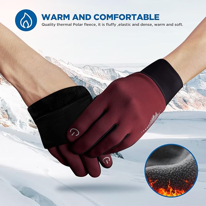 SIMARI Winter Gloves Women Men Ski Snow Gloves Liner Thermal Warm Touch Screen, Suit for Running, Cycling, Biking, Hiking, Driving, Walking, Typing, Freezer Work, Sports, Soccer, Shooting, Gaming 102