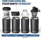 Frost Buddy Universal Can Cooler - Fits all - Stainless Steel Can Cooler for 12 oz & 16 oz Regular or Slim Cans & Bottles - Stainless Steel (Vanilla Ice Cream)