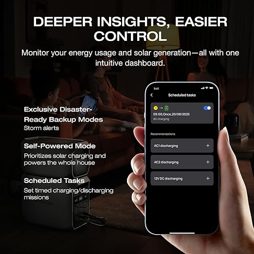 EF ECOFLOW Solar Generator DELTA 3 Classic with 220W Solar Panel, 1024Wh LiFePO4 Battery Portable Power Station, 1800W AC/100W USB-C Output (3600W Surge), 1 Hr Fast Charge for Home, Camping, RV