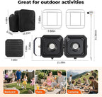 Adjustable 2-Burner Portable Stove with 16000 BTU, with Camping Grill and Carrying Bag, Portable Propane Camp Stove with 2 Burners & Piezo Ignition for Camping, Backyard BBQ,Tailgating (Orange)