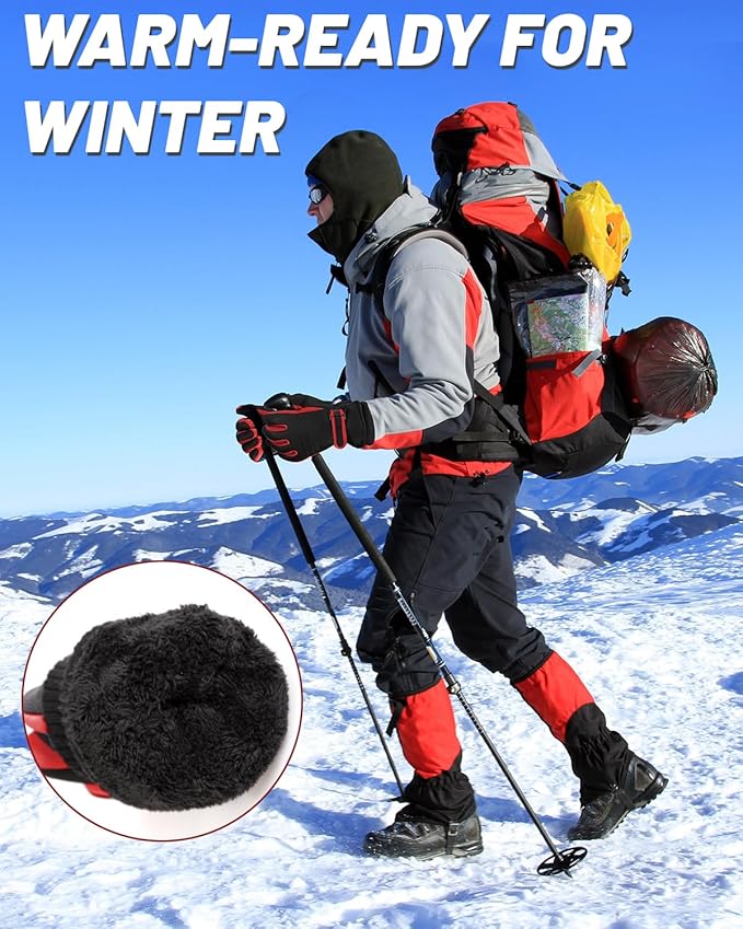 RIGWARL Thick Gloves for Men Women，Touch Screen Gloves ，Autumn and Winter Outdoor Sports Cycling Gloves for Ski Hiking Running