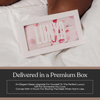 Lunya Washable Silk Sleeping Mask – Thermoregulating Mulberry Silk, Light Blocking and Comfortable Fit – Sleep Mask for Women and Men with Box – California Poppy – Small