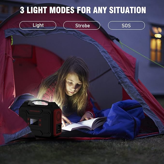 Power Bank with AC Outlet 250Wh, Solar Generator Power Bank, 300W Portable Power Station,110V Small Portable Generator for Home Use Camping Emergency Hunting Outdoor