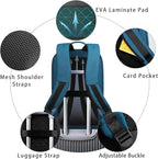 hk Backpack for Men Business Slim Backpack with USB Charger Computer Lightweight Anti-theft Travel (Dark Blue, 15.6 Inch)