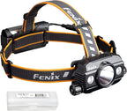 Fenix HP30R v2.0 Headlamp, 3000 Lumen Rechargeable Heavy-Duty with Spotlight & Floodlight, Detachable Power Pack and LumenTac Organizer, Black