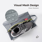 pack all Shoe Bag for Travel, Water-Resistant Shoe Pouch for Gym, Odor-Resistant Soccer Cleats Bag for Sport (Dual Pocket Version)