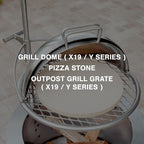 Breeo Grill Dome and Outpost Grill Bundle – Hinged Stainless Steel Dome w/Built-in Thermometer, Griddle Accessories Kit, Outdoor Set for Live-Fire Cooking – Fits X/19, Y Series