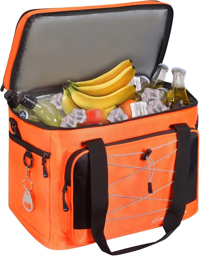 Maelstrom Collapsible Soft Cooler Bag, 24/30/60/75 Cans Beach Cooler, Ice Chest, Leakproof & Portable for Beach, Camping, Road Trips & Grocery Shopping