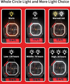 ADUST Camping Portable Battery Operated Powered Fan with LED Lantern Light 20000mAh Rechargeable, Oscillating Fan with 360° Rotation Hanging Hook for Tents, Cordless USB Desk Fan(Red)