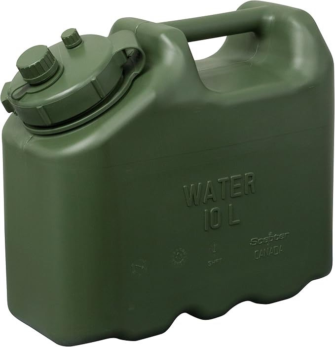 Scepter 2.5 Gallon True Military BPA Free Water Container, Food Grade Water Jug for Camping and Emergency Storage