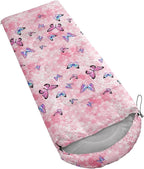 Kids Sleeping Bag for Boys Girls,Rocket Moon Print-Lightweight Warm Portable Outdoor Indoor-Waterproof Cold Weather Resistant Sleeping Bag for Camping Hiking