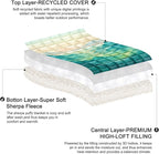 zzlamb Sherpa Puffy Camping Blanket,Packable Outdoor Warm Wearable Fleece Blankets for Cold Weather,Thick Camp Quilt with Sherpa Lining for Sleeping,Traveling,Backpacking,Picnics,Beach,Stadium 52x75in