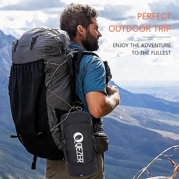 Ultralight Down Sleeping Bag for Adults - 600 Fill Power, Cold Weather, Backpacking, Camping, Hiking