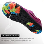 L-RUN Barefoot Water Shoes Women Mens Aqua Sock Athletic Hiking Water Sports Shoes for Swim Beach Pool Sand Diving Walking