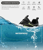 Mens Trail Running Shoes Waterproof Non-Slip Hiking Walking Sneakers for Outdoor Trailing Trekking Camping Quest Black