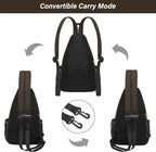 MOSISO Sling Backpack Travel Hiking Daypack, Crossbody Convertible Sling Bag with Front Pocket One Shoulder Chest Bag