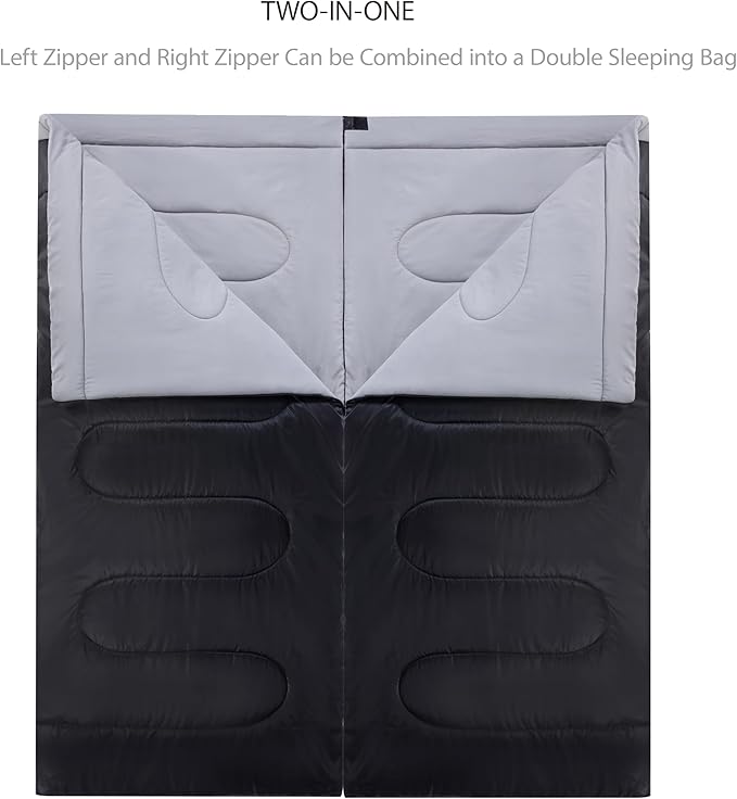 PO PO BEAR Zero Degree Sleeping Bag for Adults 100% Cotton Flannel Tall and Big