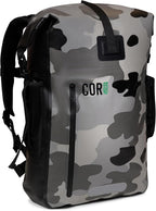COR Surf Waterproof Backpack with Laptop Sleeve | Heavy Duty Hiking, Kayak Dry Bag Backpack | Roll-Top Closure (40L Camo)